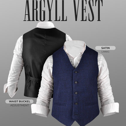 Blue Argyll Vest