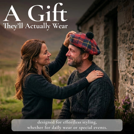Tam O'Shanter Hat with Pompom | Wallace Tartan