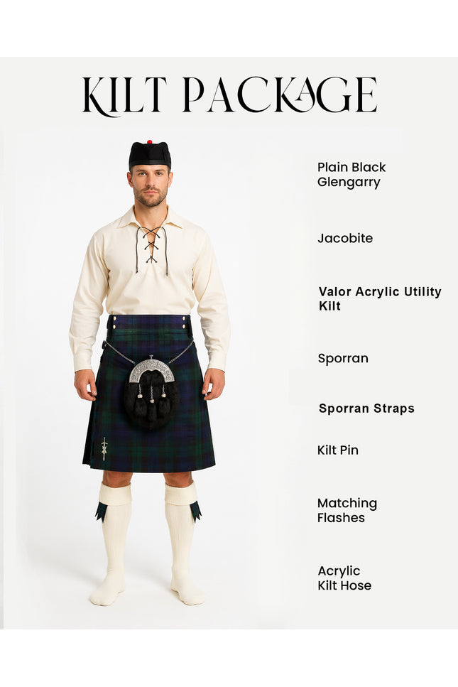 Valor Acrylic Kilt Package | Black Watch