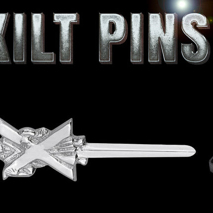 Scottish Kilt Pin for men | Saint Andrew Chrome