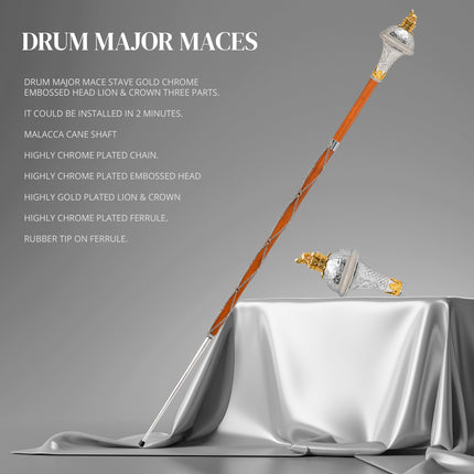 American Maces, Drum Major Maces (Embossed Head)
