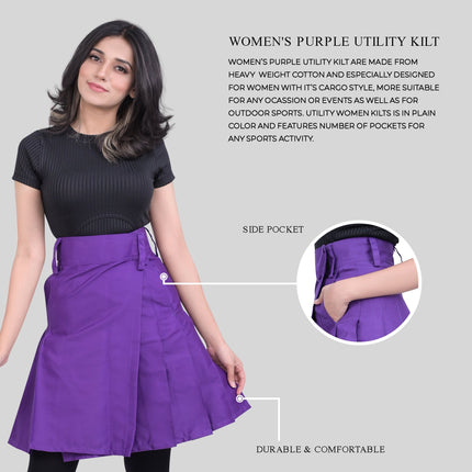 Raven Women Kilt - Purple