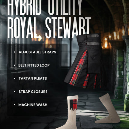 Royal Stewart Kilt for Men  -  Traditional Style with Modern Functionality