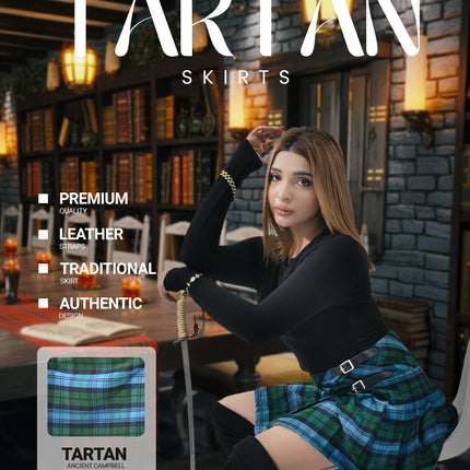 Women's Tartan Billie Skirt | Ancient Campbell