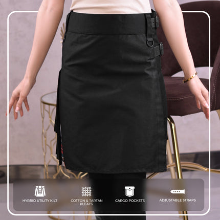 Women's Hybrid Utility Kilt | Dress Stewart Tartan | Big & Tall