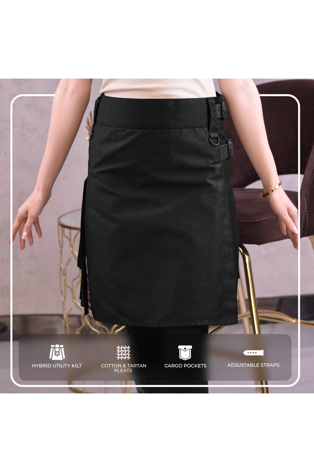 Women's Hybrid Utility Kilt | Dress Stewart Tartan