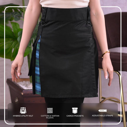 Women's Hybrid Utility Kilt | Ancient Campbell Tartan | Big & Tall