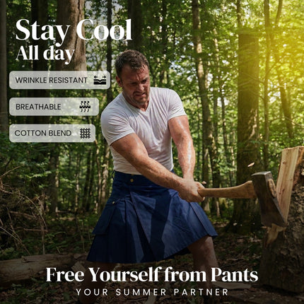 Phantom Modern Utility Kilt - Blue | Big & Tall