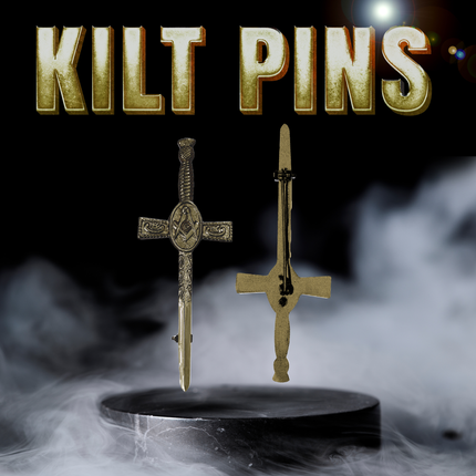 Scottish Kilt Pin for men | Masonic Thistle Antique