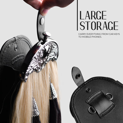 Full Dress Horse Hair Sporran with Thistle Leaf Cantle