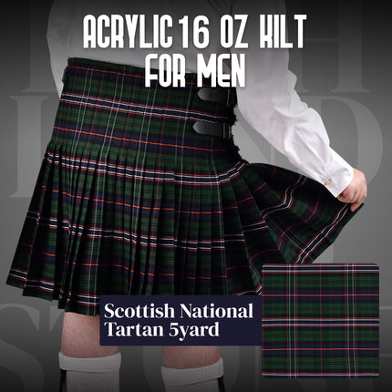 Acrylic Kilt | 16oz  Scottish National Tartan Kilt