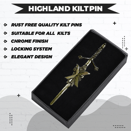 Scottish Kilt Pin for men | Saint Andrew Antique