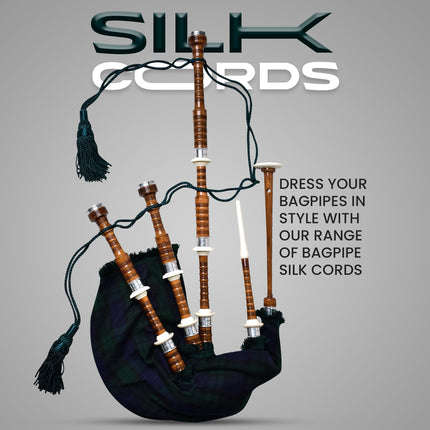 Highland Redstone Bagpipe Silk Cord | Green