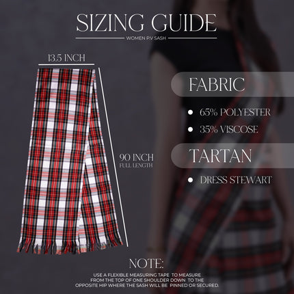 Women's Sash | Dress Stewart Tartan